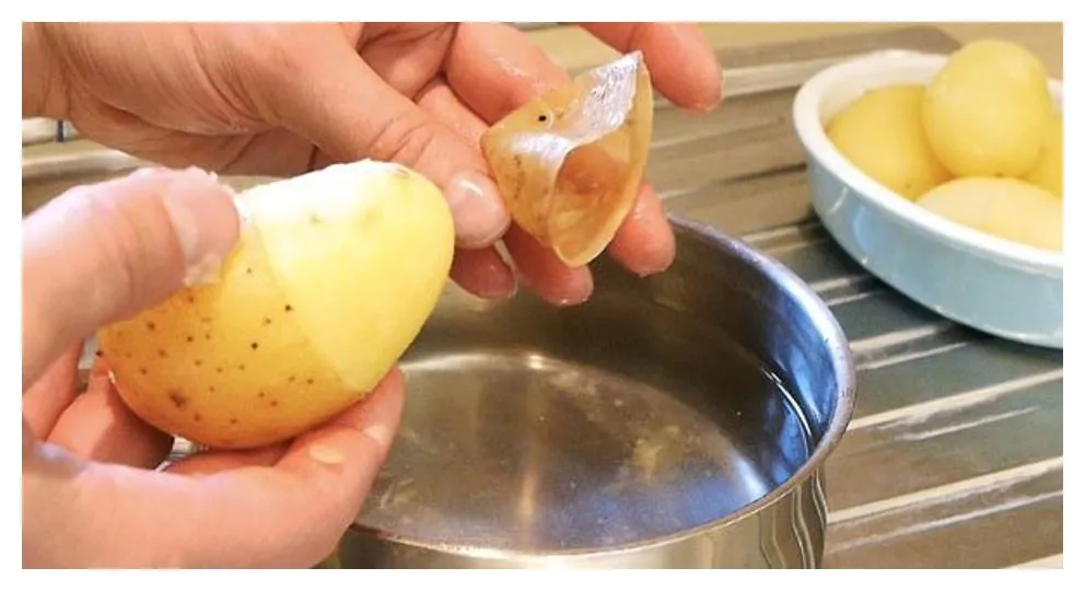 Boiled Potatoes, Peeled After