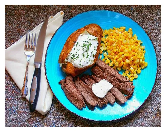 Broiled Sirloin Beef Steak, Lean + Fat