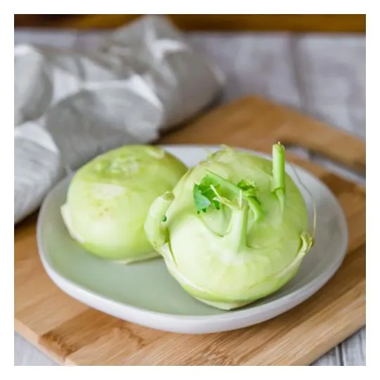 Cooked Drained Kohlrabi