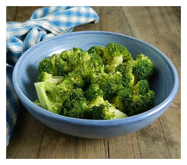 Cooked Drained Raw Broccoli