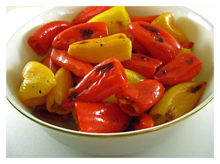 Cooked Green Sweet Peppers