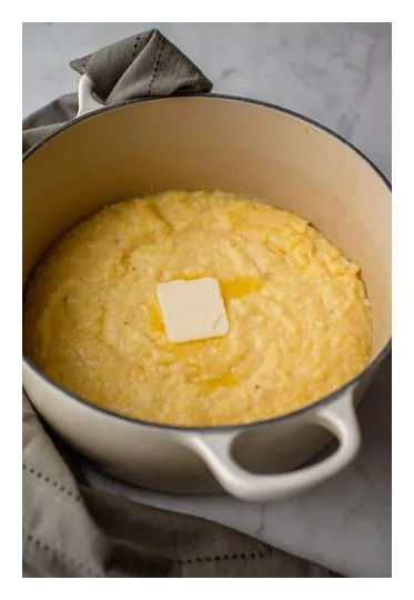 Cooked Regular White Corn Grits (With Salt)