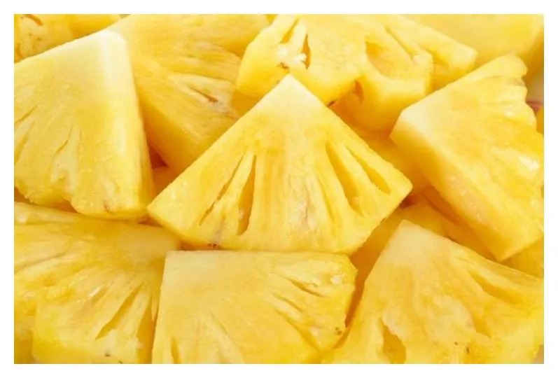 Diced Raw Pineapple