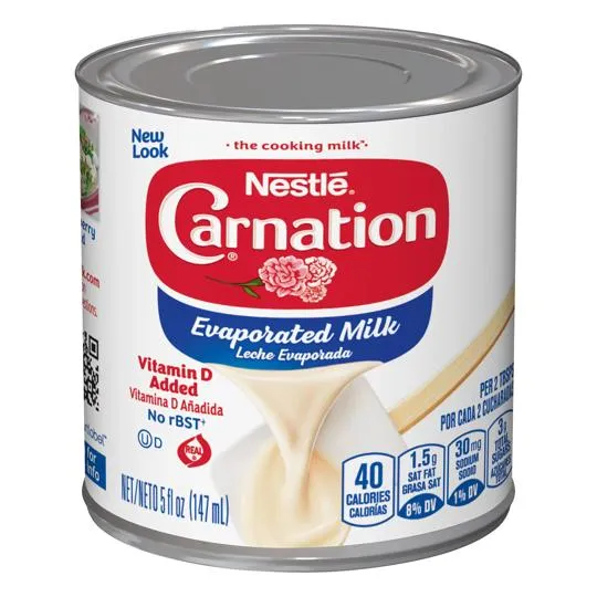 Evaporated Milk, Whole, Canned