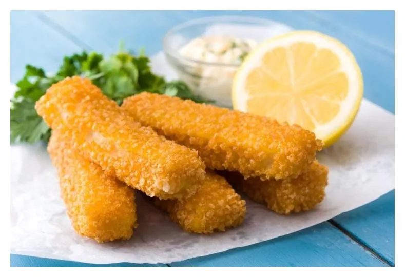 Fish Sticks, Frozen, Reheated