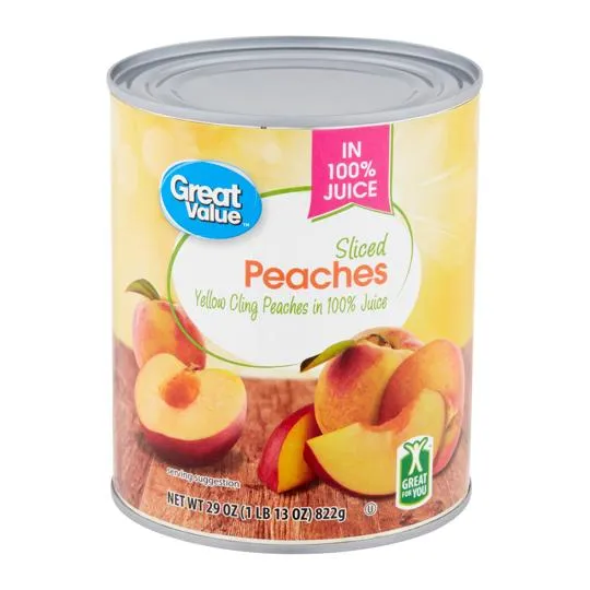 Peaches in Juice Pack, Canned