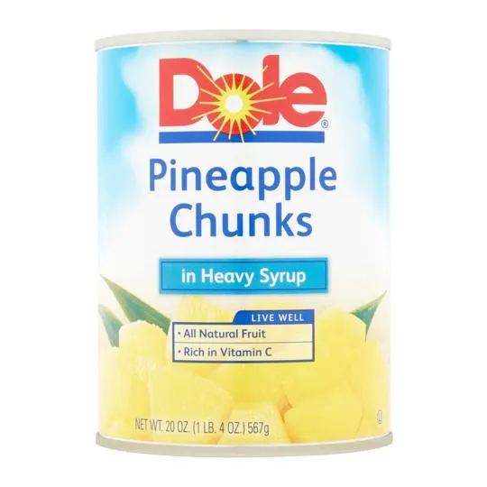 Pineapple in Heavy Syrup, Canned