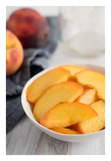 Sliced Raw Peaches