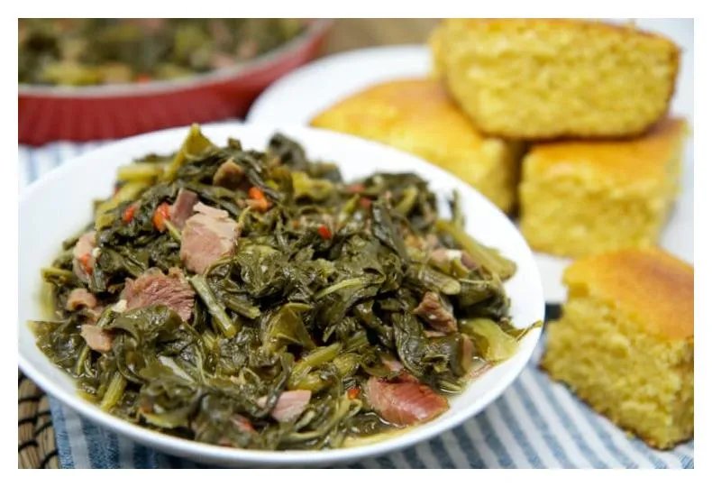 Turnip Greens, Cooked from Frozen