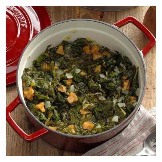 Turnip Greens, Cooked from Raw