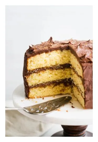 Yellow Cake with Chocolate Frosting, From Mix